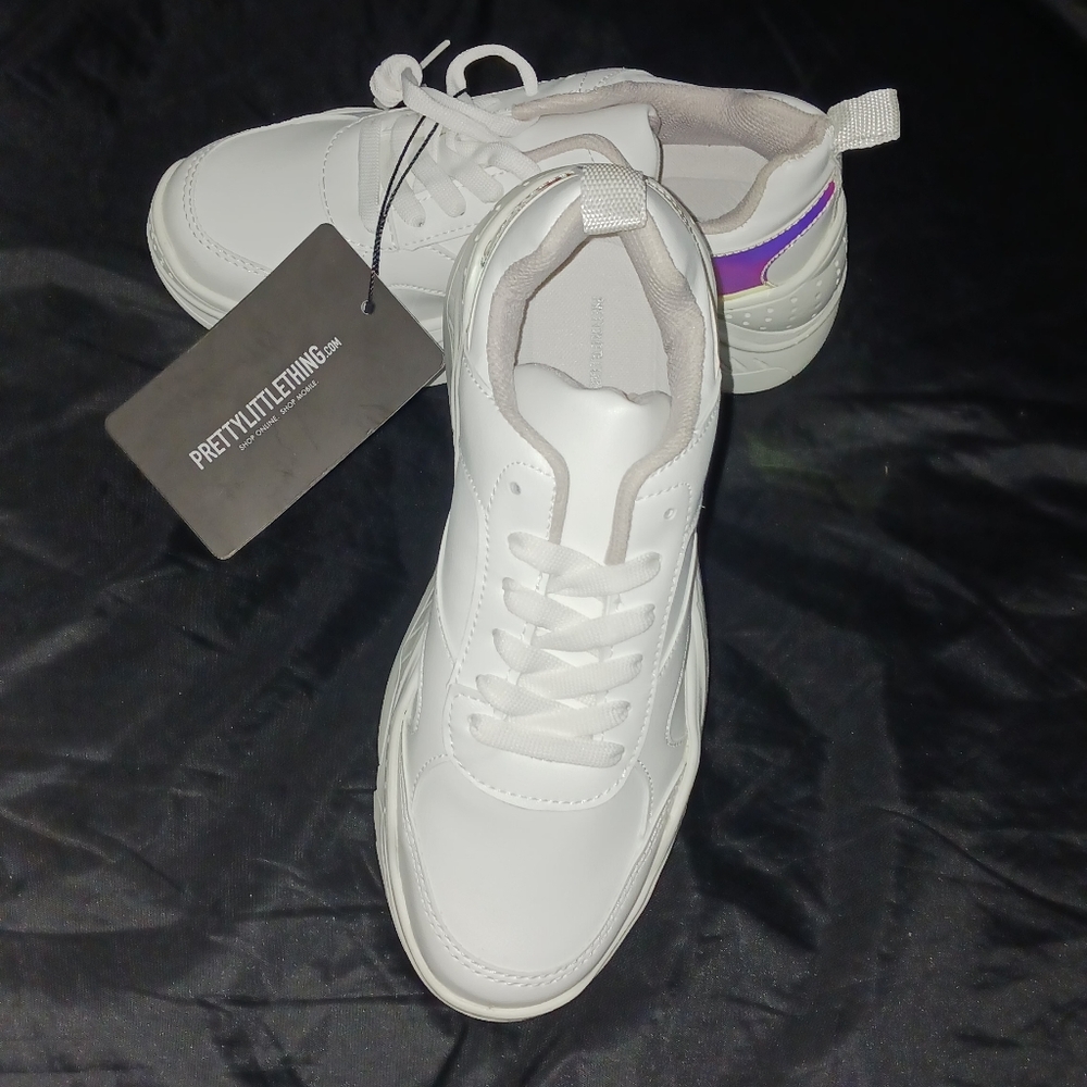 PLT White chunky holographic sneakers - Picture 2 of 9